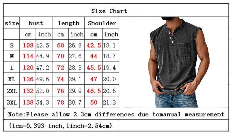 Stand-up collar button sleeveless top