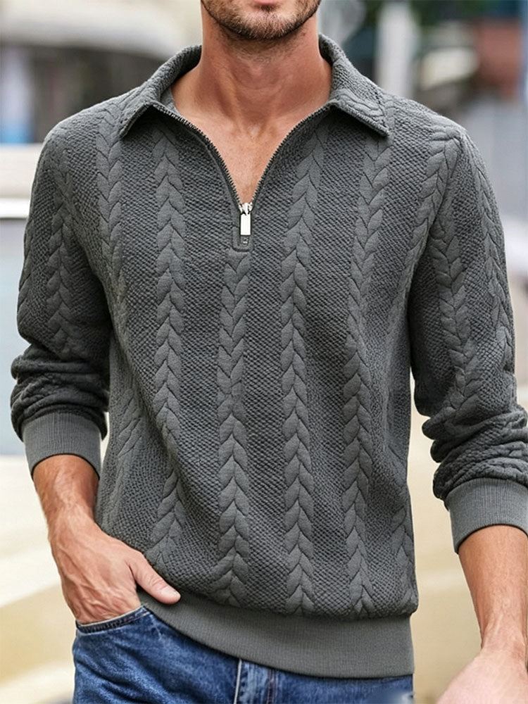 Half-zip collared pullover
