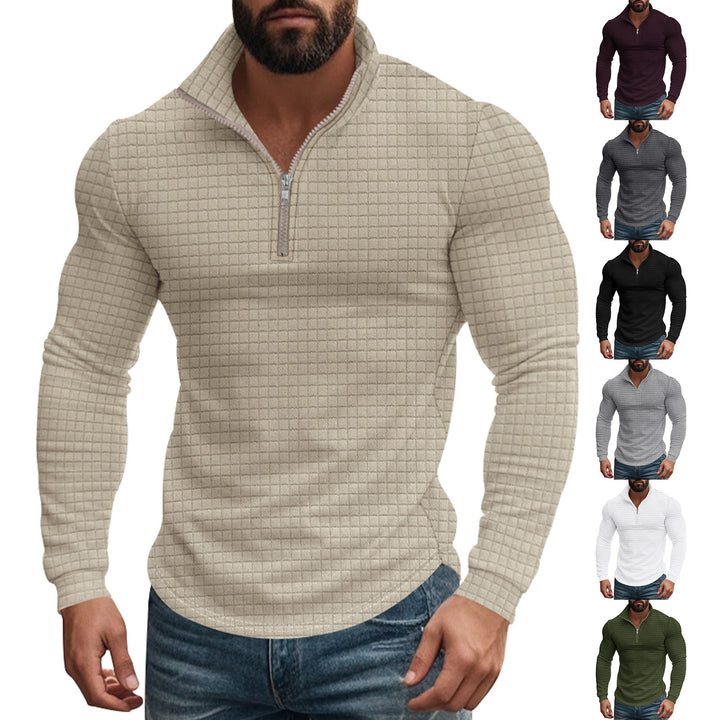Stand-up collar long-sleeved sweatshirt
