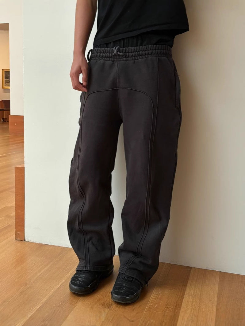 Elastic drawstring sweatpants