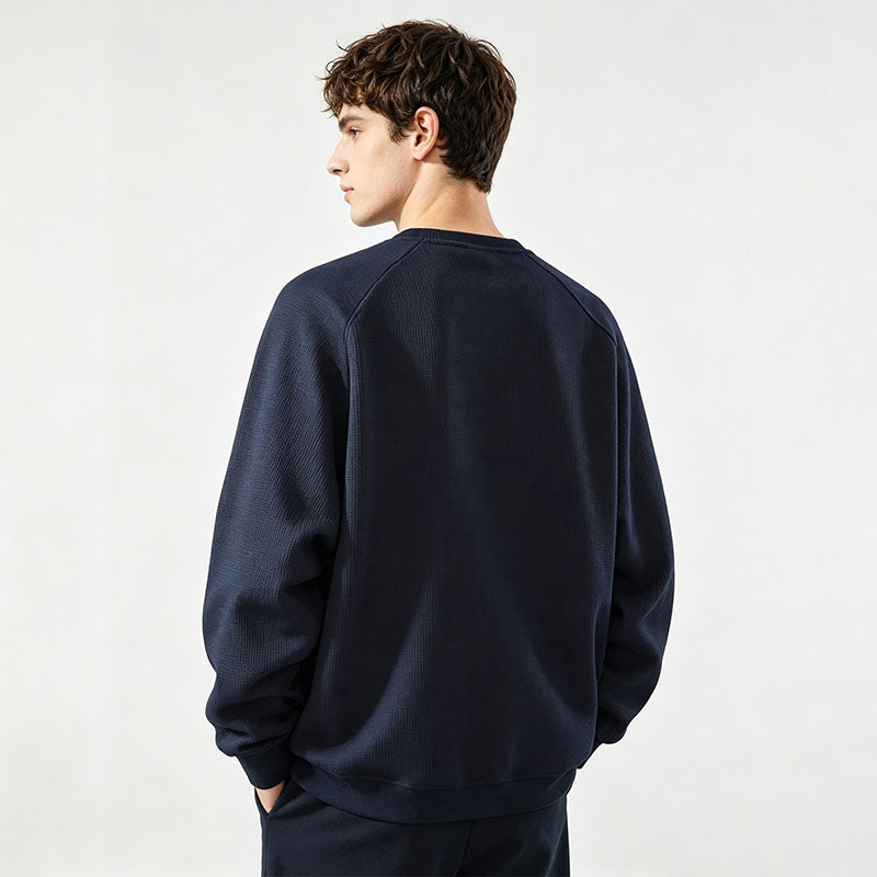 Crew-neck color-block panel sweatshirt