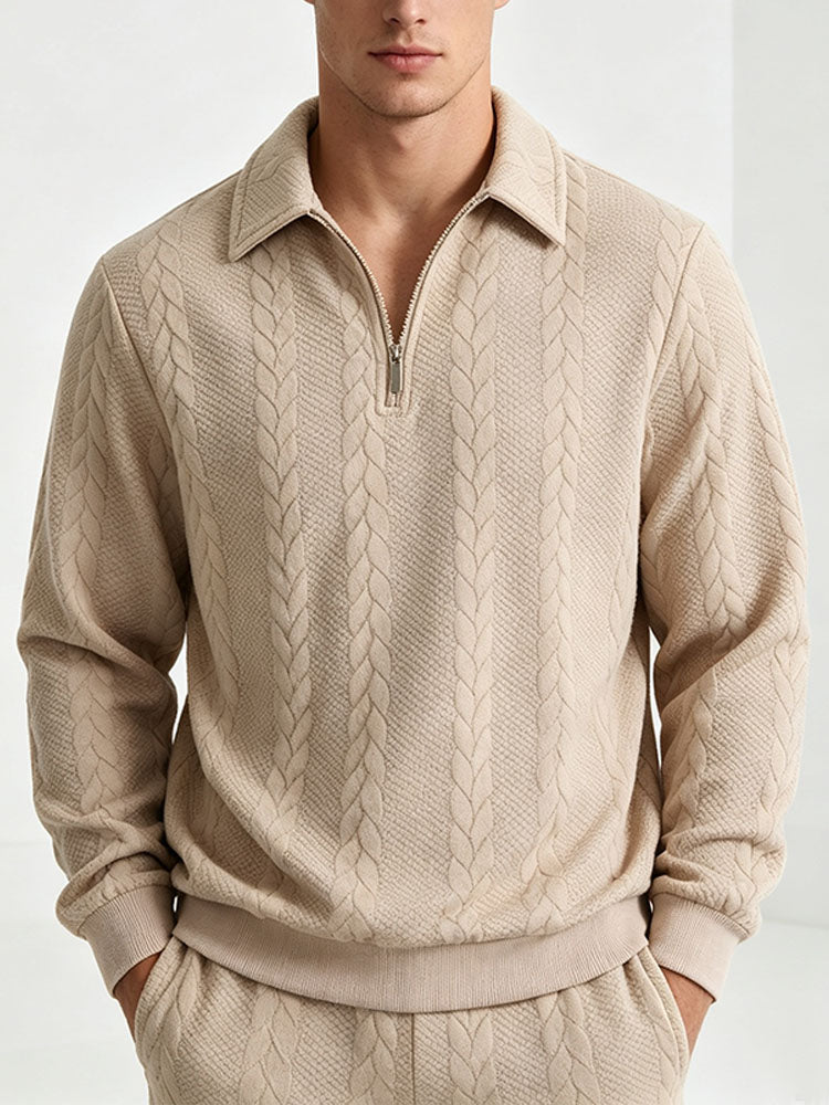 Half-zip collared pullover