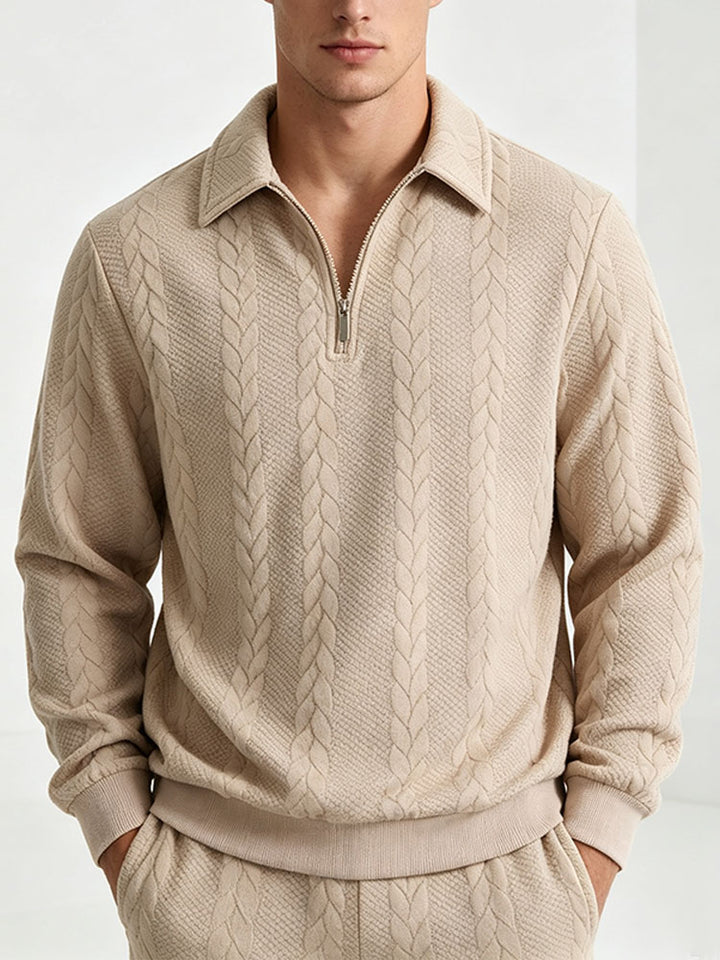 Half-zip collared pullover