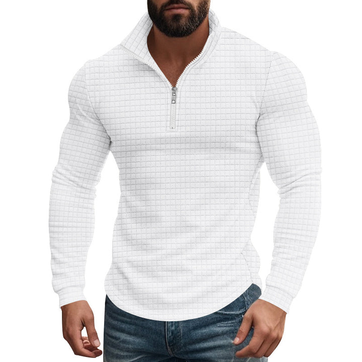 Stand-up collar long-sleeved sweatshirt