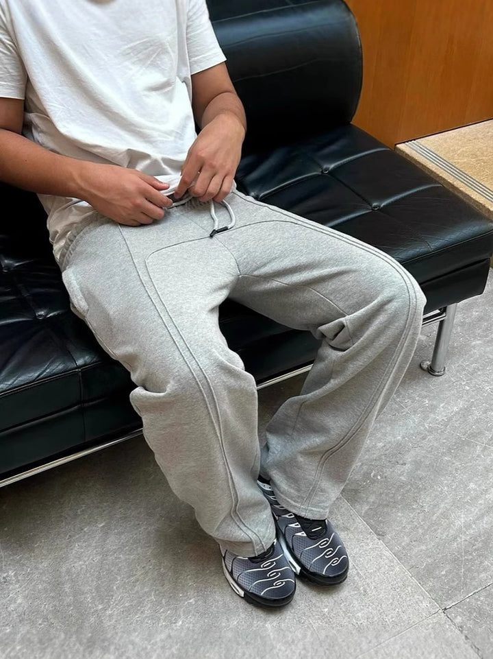 Elastic drawstring sweatpants