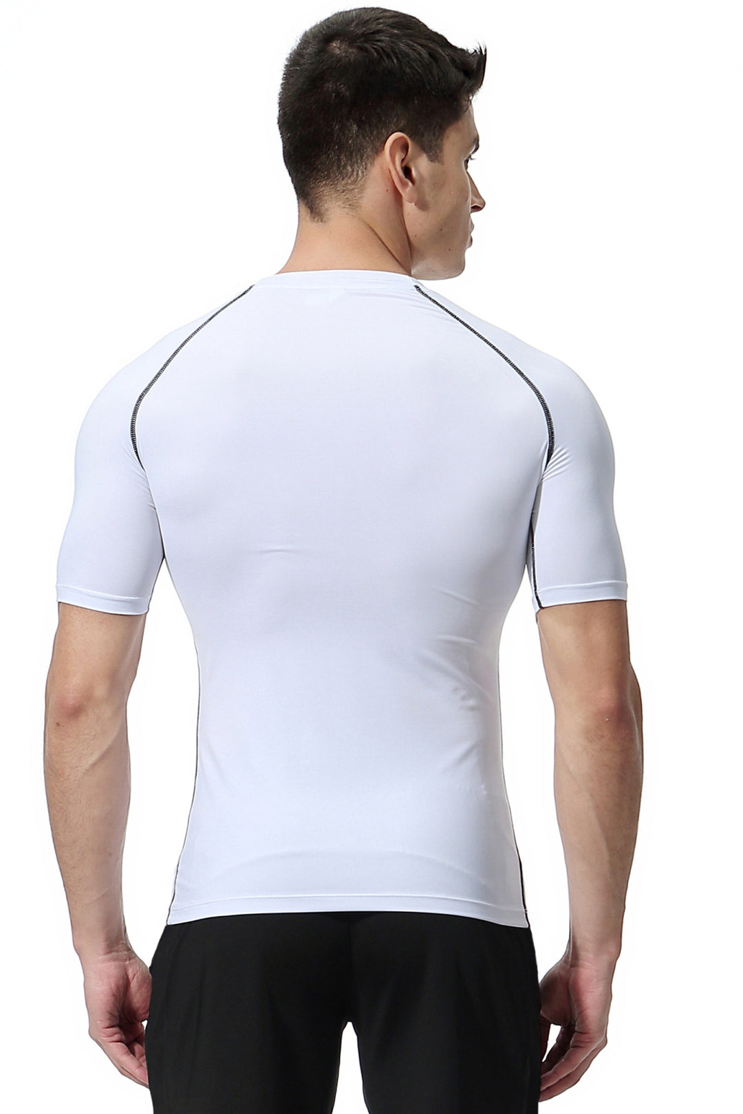 Summer High Elastic Quick-Drying Sports Tight-Fitting Short-Sleeve T-Shirt