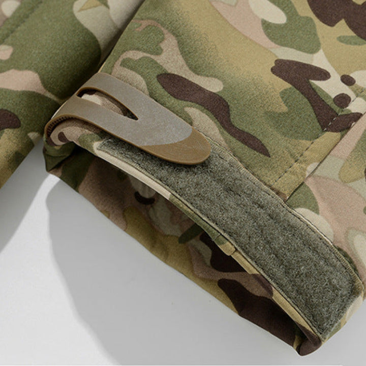 Men Camo Hooded Tactical Jacket