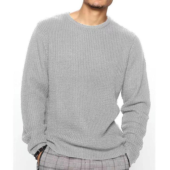 Solid color loose knit sweater