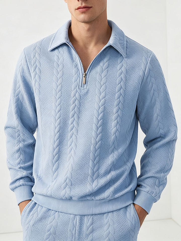 Half-zip collared pullover