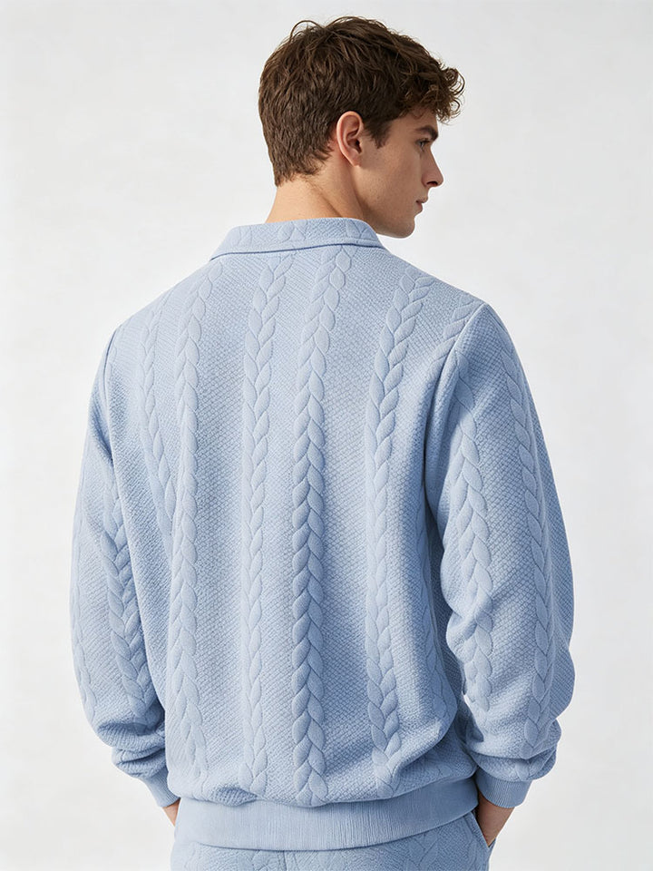 Half-zip collared pullover