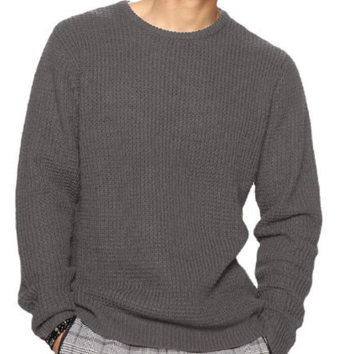 Solid color loose knit sweater