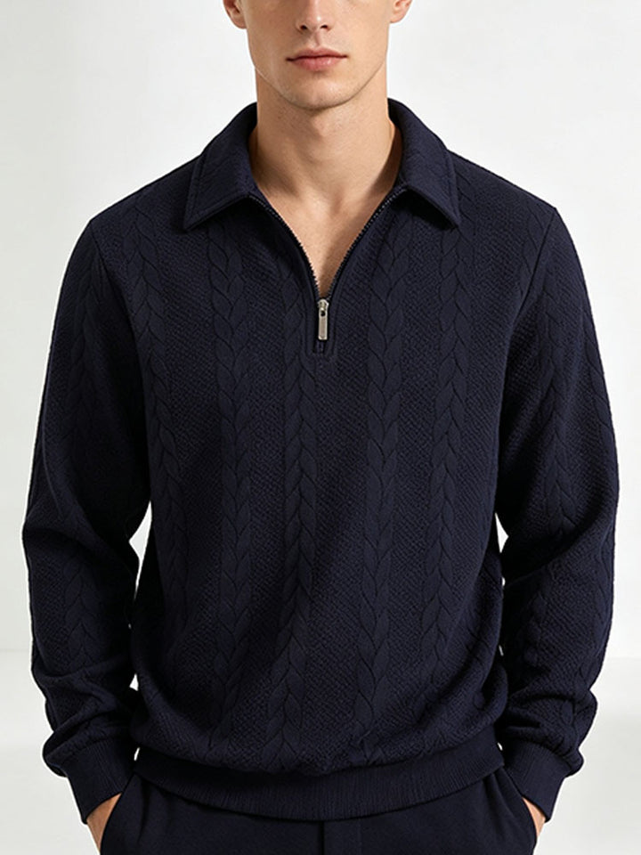 Half-zip collared pullover