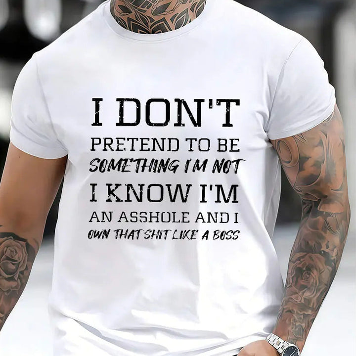 Humorous slogan men&