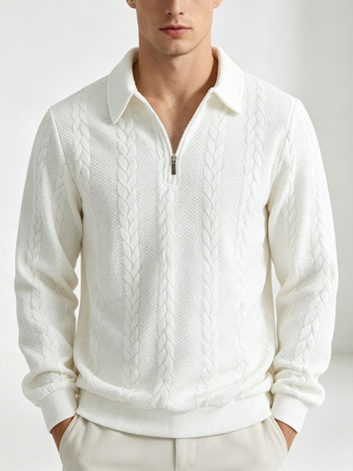 Half-zip collared pullover