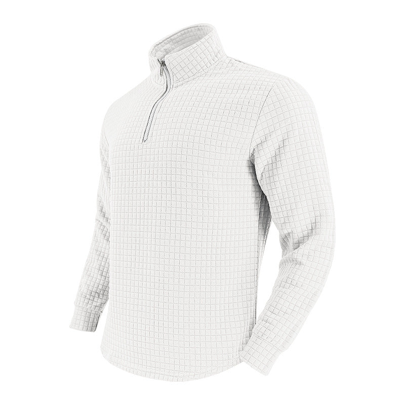 Stand-up collar long-sleeved sweatshirt