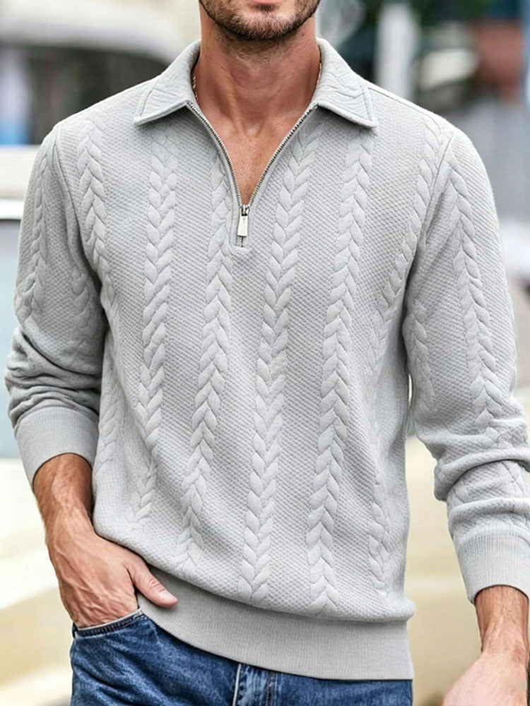 Half-zip collared pullover