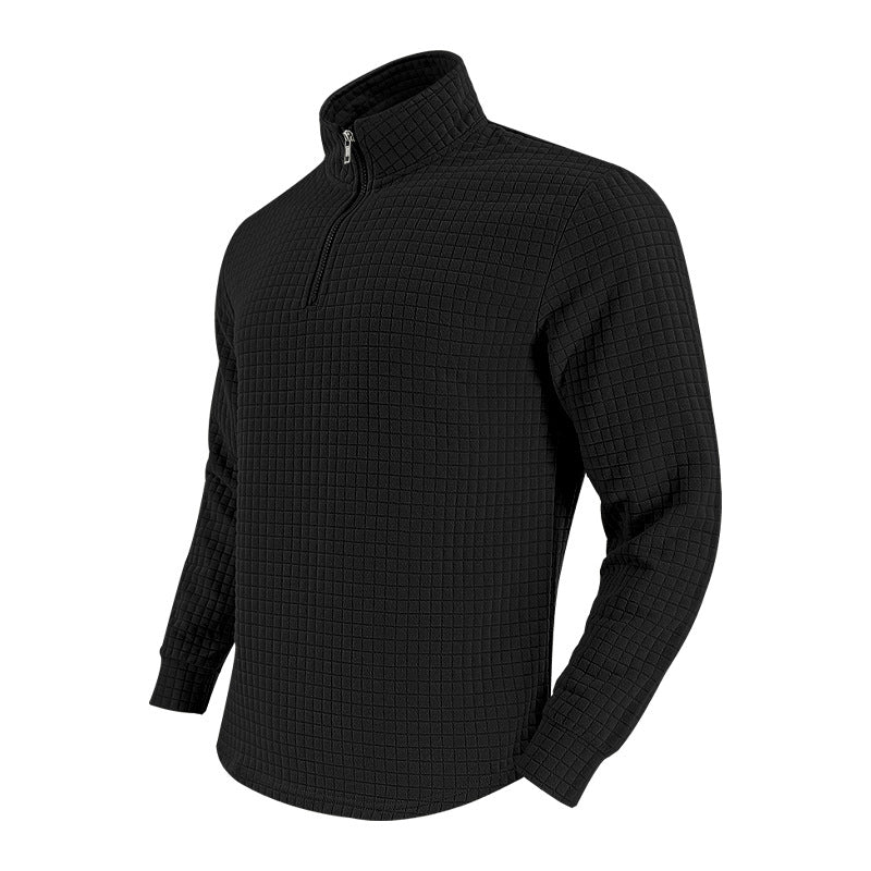 Stand-up collar long-sleeved sweatshirt