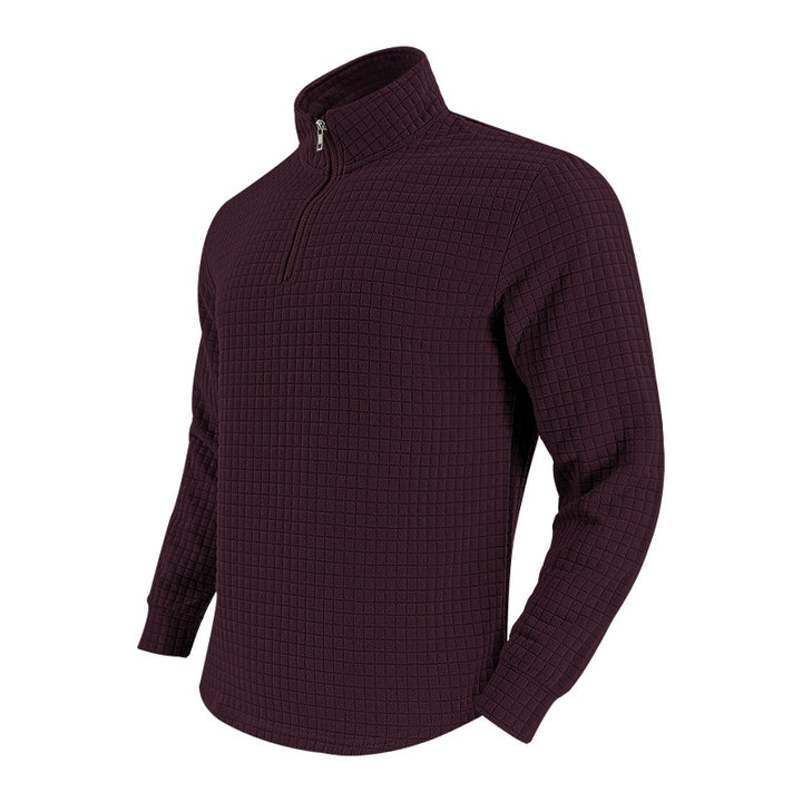Stand-up collar long-sleeved sweatshirt