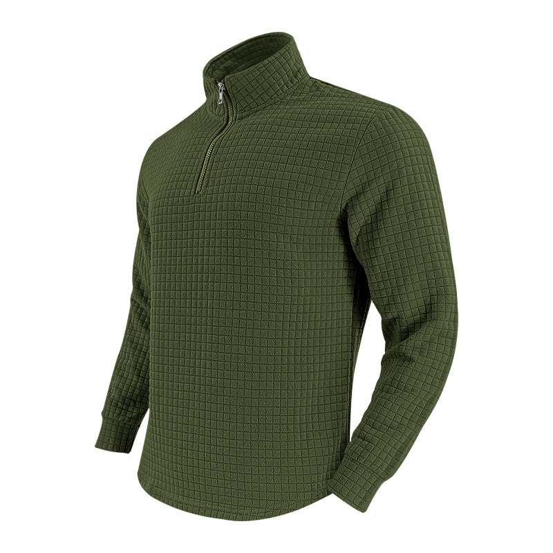 Stand-up collar long-sleeved sweatshirt
