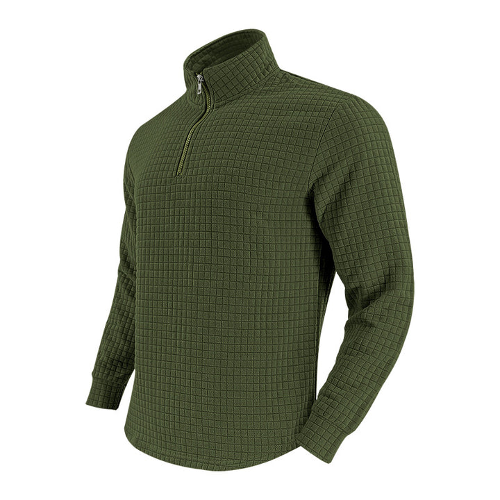 Stand-up collar long-sleeved sweatshirt