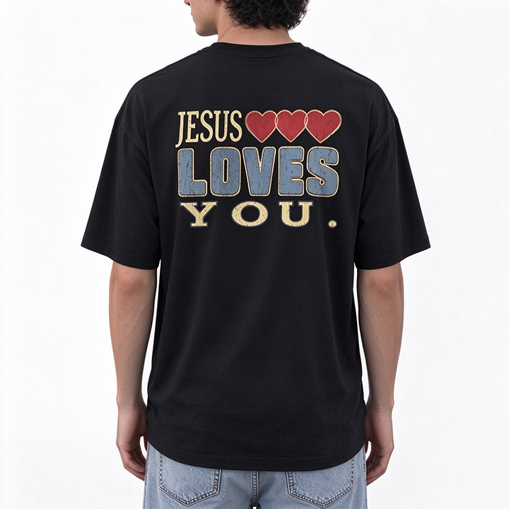 Heart Text Graphic Casual Tee