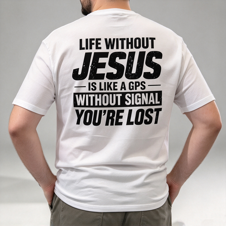 Religious Belief Back Printed Short Sleeve Tshirt