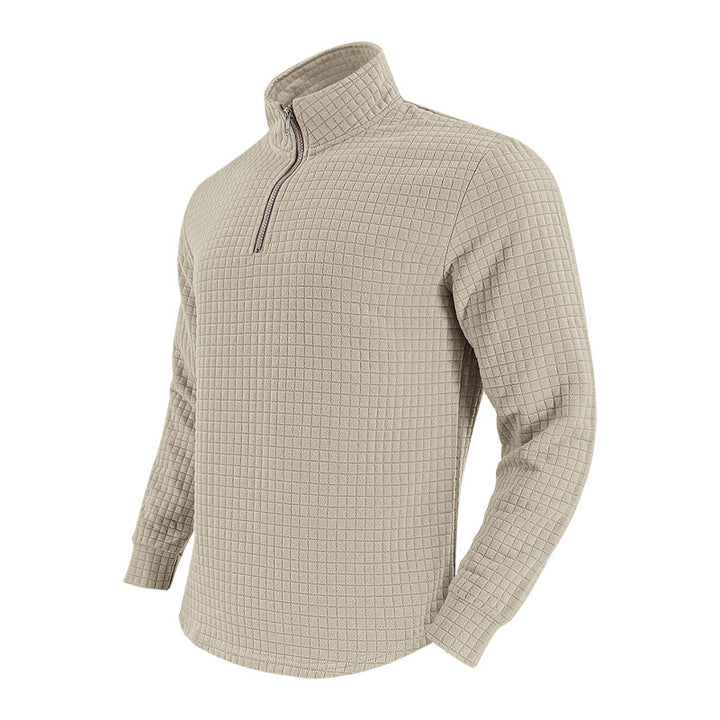 Stand-up collar long-sleeved sweatshirt