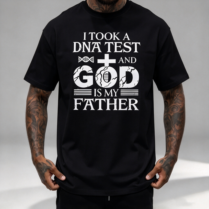 Retro DNA Cross Pattern T-Shirt