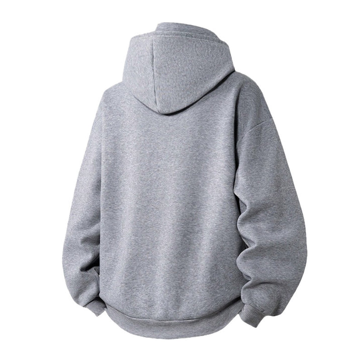 Half-zip high-neck hoodie
