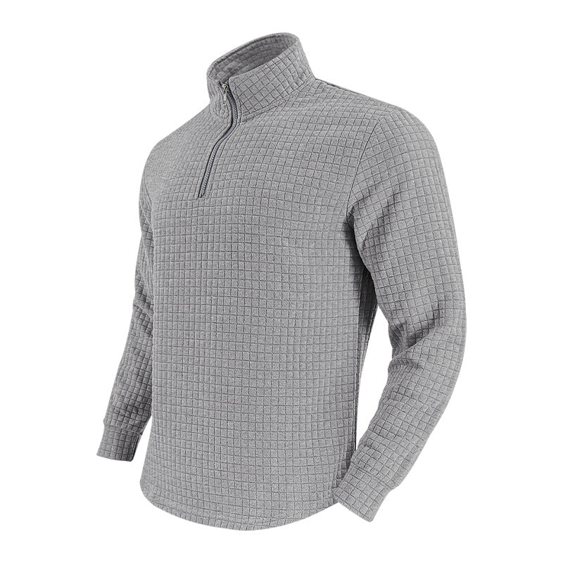 Stand-up collar long-sleeved sweatshirt