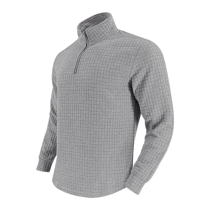 Stand-up collar long-sleeved sweatshirt