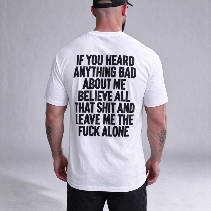Back Statement Print Casual Streetwear Top