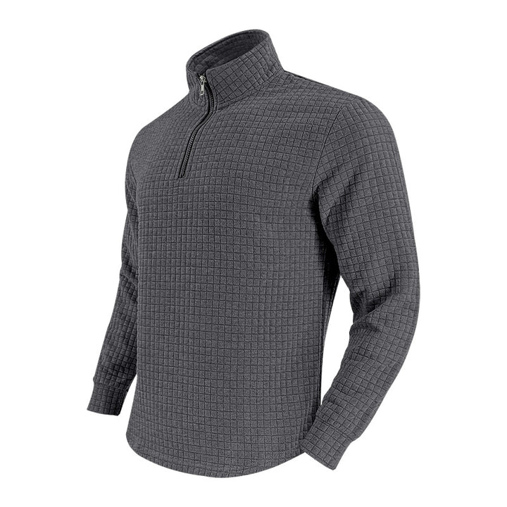 Stand-up collar long-sleeved sweatshirt