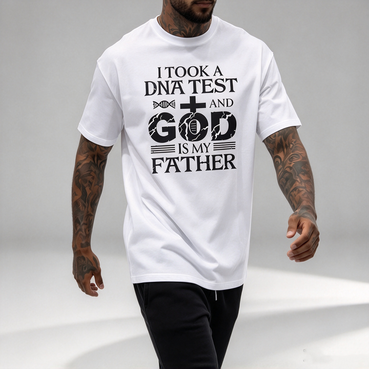 Retro DNA Cross Pattern T-Shirt