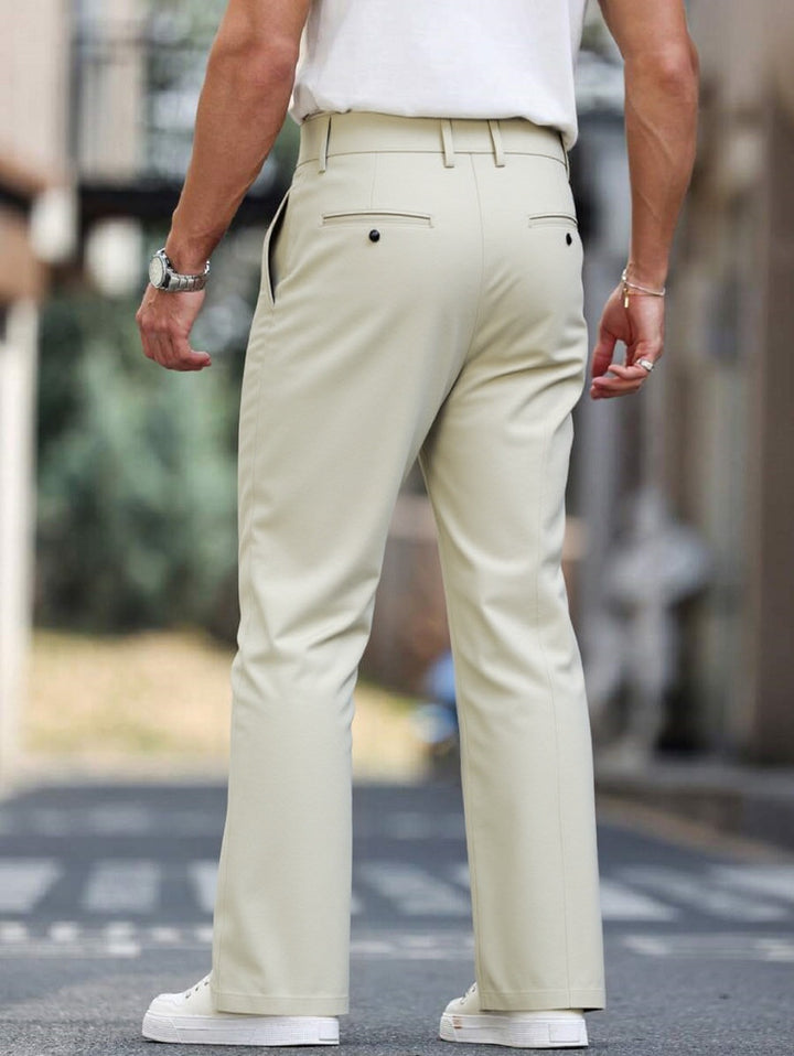 Plus-size casual straight-leg wide-leg pants