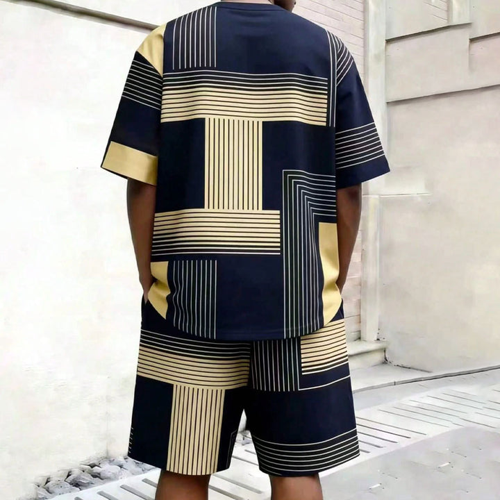 Letter-print short-sleeve T-shirt set