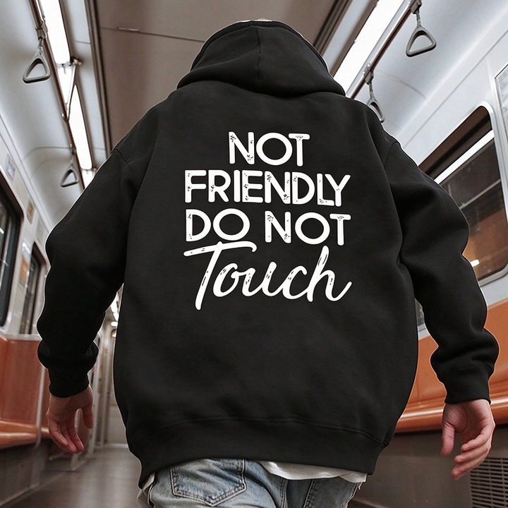 Vintage-style graphic print hoodie