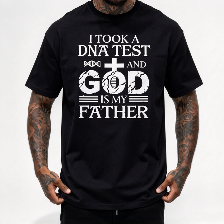 Retro DNA Cross Pattern T-Shirt