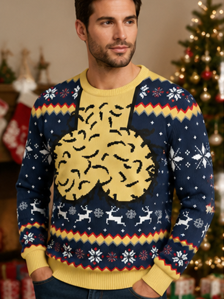 Funny holiday graphic crewneck sweatshirt