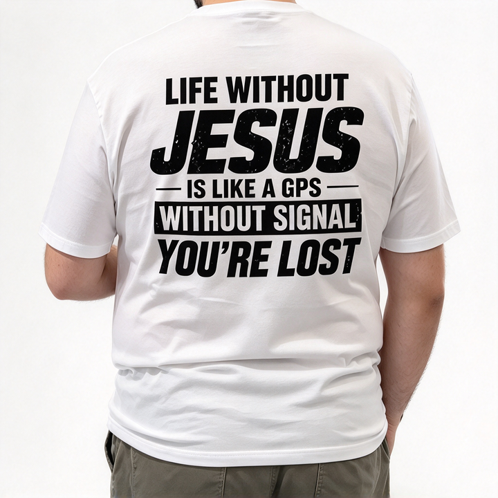 Religious Belief Back Printed Short Sleeve Tshirt