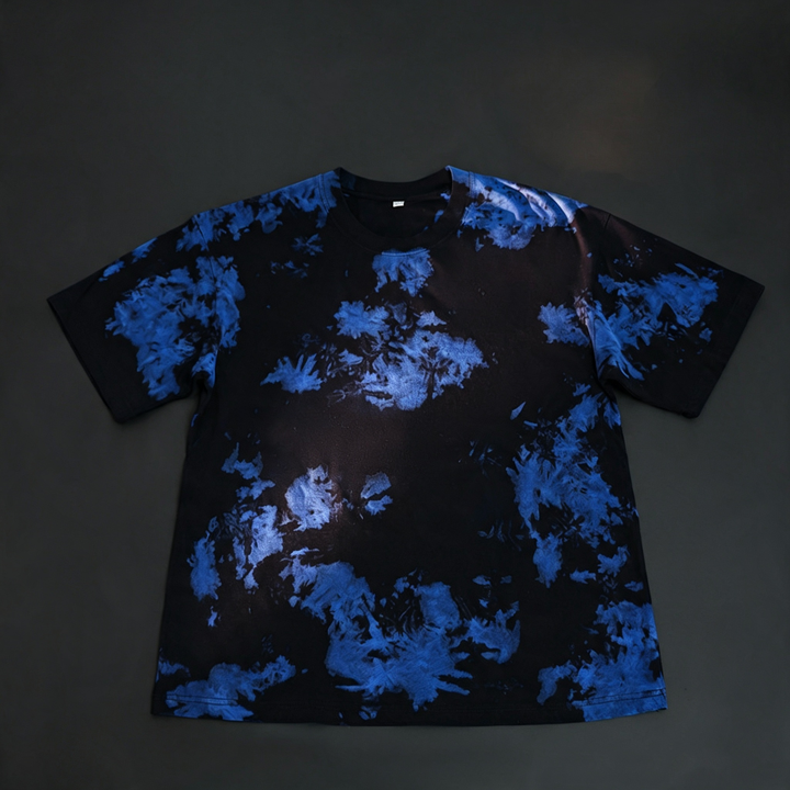 Distressed print tie-dye t-shirt