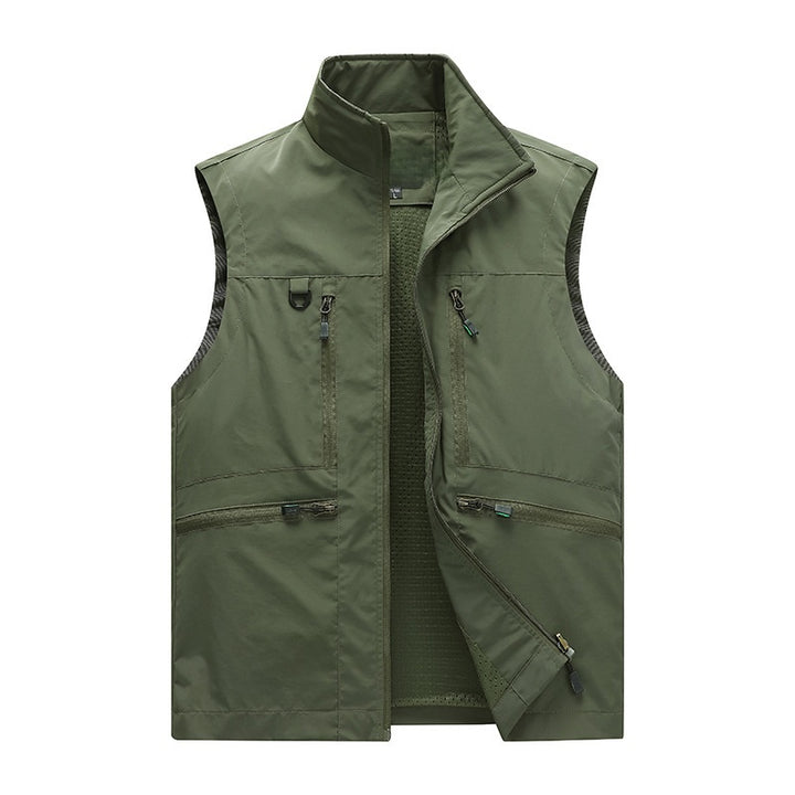 Lightweight Quick‑Dry Fishing Travel Vest Men Functional Cargo Waistcoat