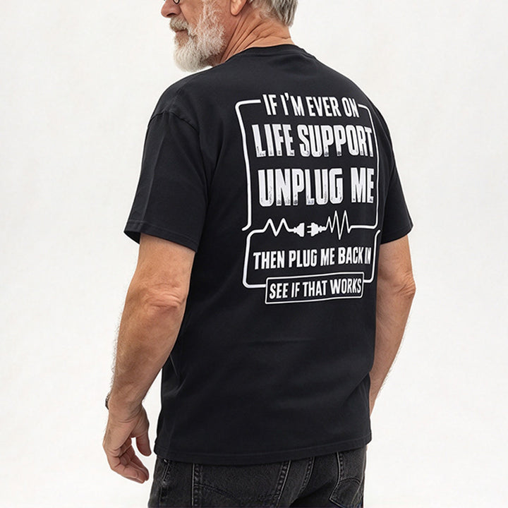 Novelty Back Print Mens Tee