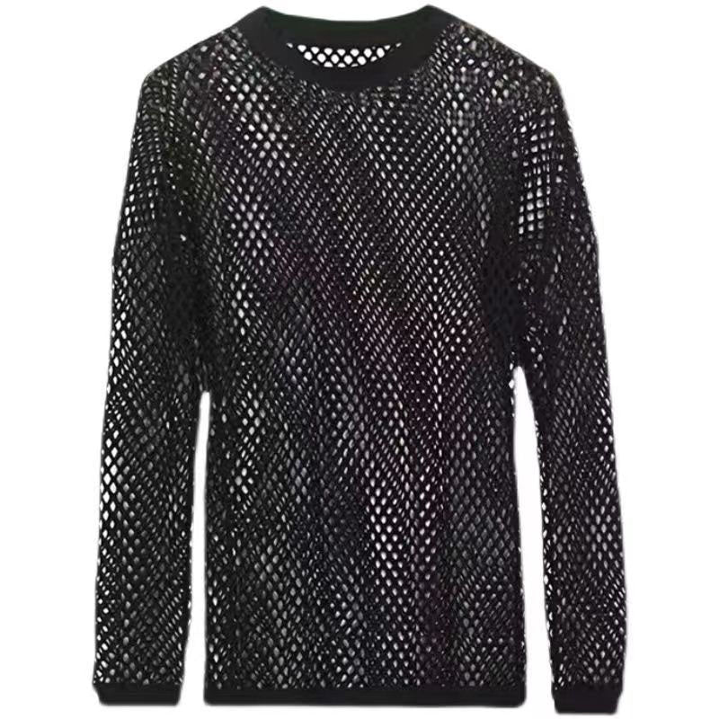 Long-sleeve mesh cutout base layer