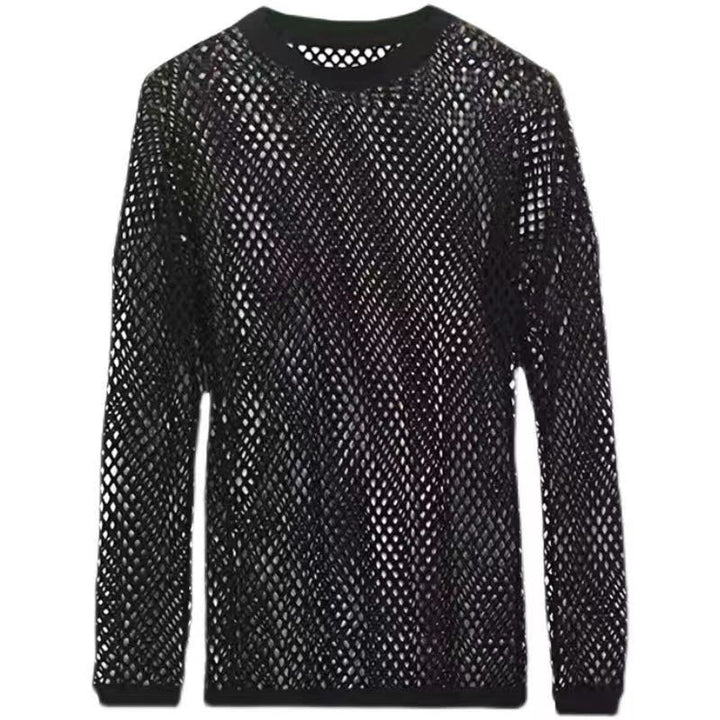 Long-sleeve mesh cutout base layer