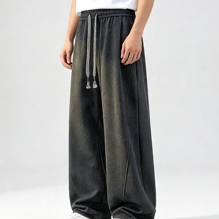 Men Tie‑Dye Loose Straight Leg Casual Sweatpants