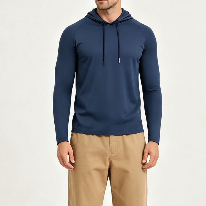 Men Breathable Sun Protection Hooded Tee
