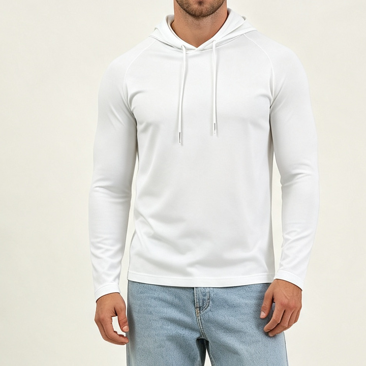 Men Breathable Sun Protection Hooded Tee