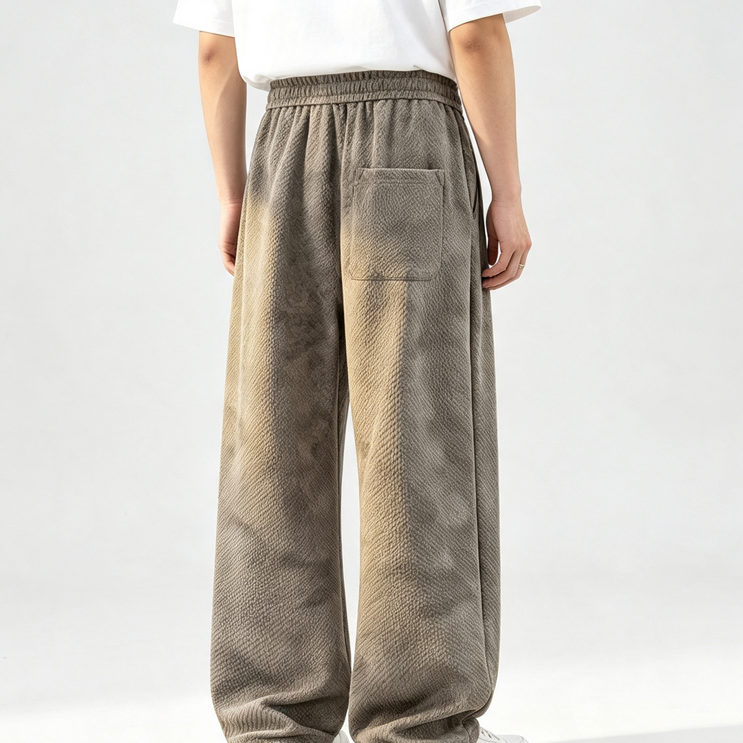 Men Tie‑Dye Loose Straight Leg Casual Sweatpants