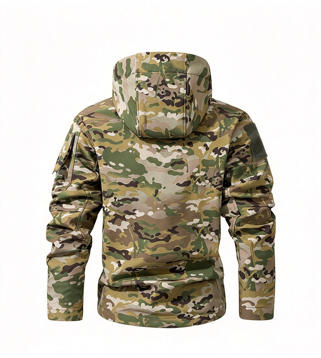 Men Camo Hooded Tactical Jacket